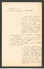 k.k. naturhistorisches Hofmuseum, Intendanzakten 1885-1896 (Hauer), Aktenzahl Z.280/1887, Seite 1